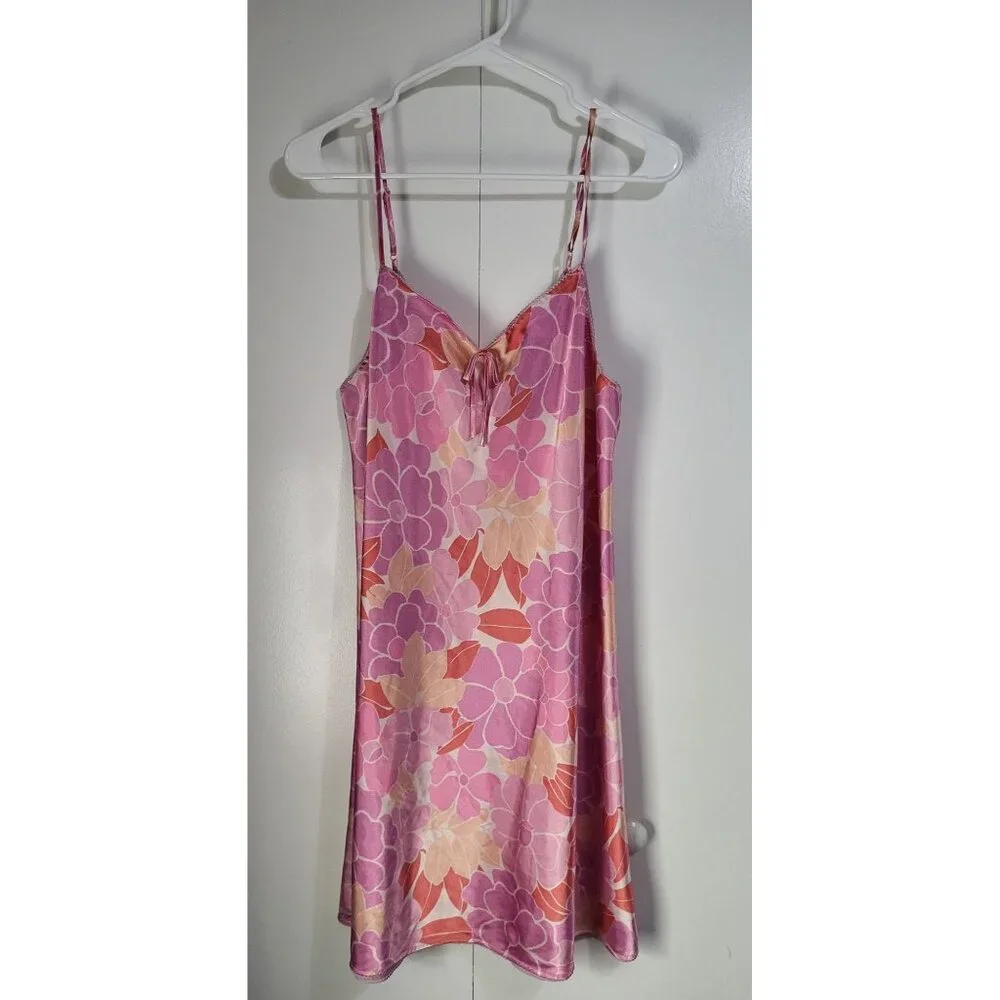Vintage Jaclyn Smith Nightgown Slip Chemise XL Floral Pink Valentines Feminine - Picture 1 of 8